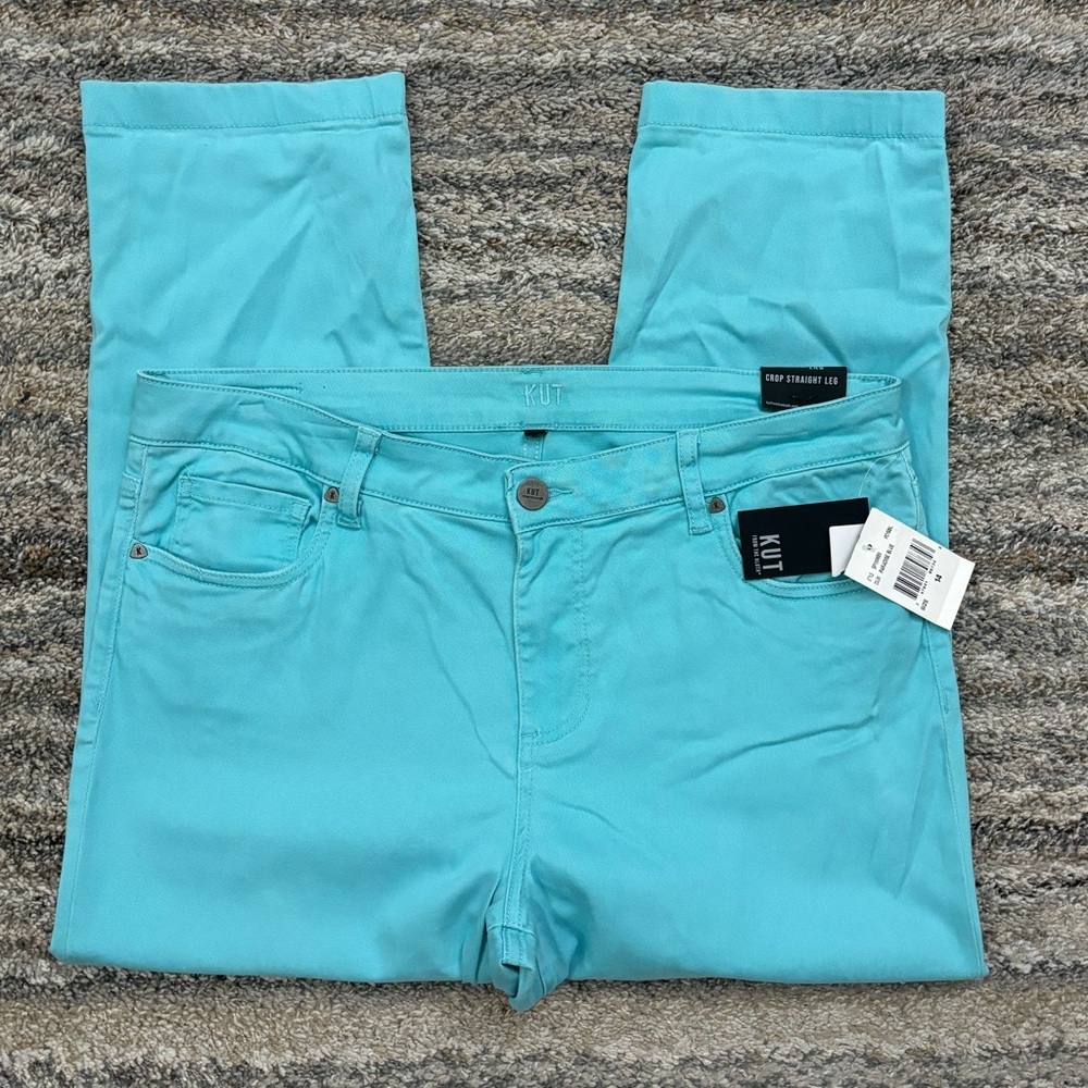 KUT From The Kloth Crop Straight Leg Jeans Sz 14 NWT | KUT Cropped Straight Leg-